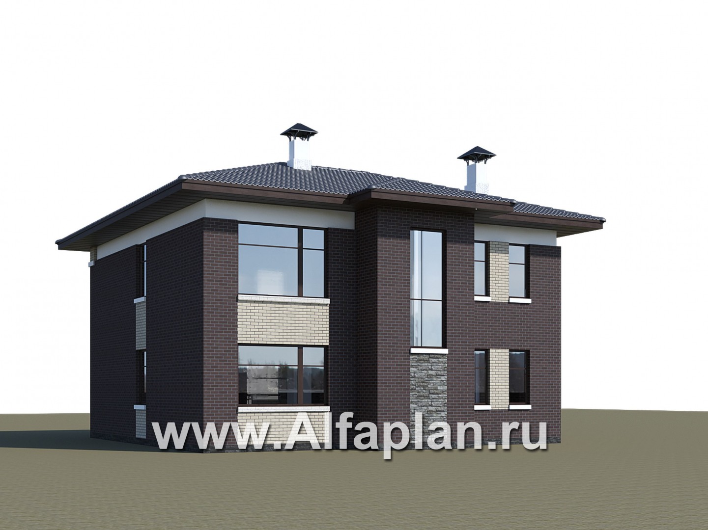 Проекты домов Альфаплан - «Маяк» - уютный дом с террасой - дополнительное изображение №1