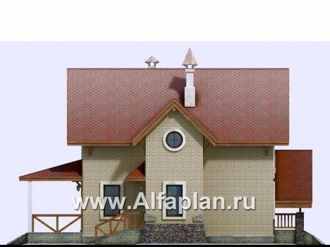 Проекты домов Альфаплан - «Альпенхаус» - альпийское шале - превью фасада №3