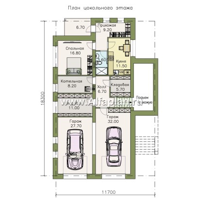 Проекты домов Альфаплан - Эксклюзивный трехэтажный классический особняк - превью плана проекта №1