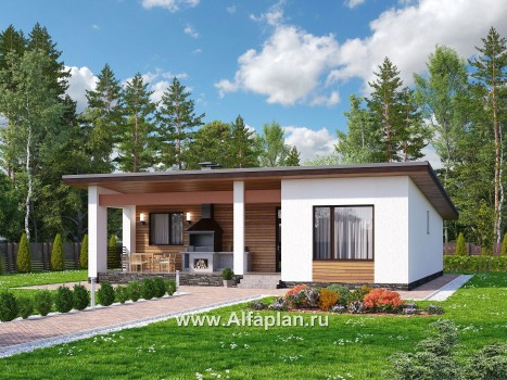 Проекты домов Альфаплан - «Зита» - загородный дом для отдыха - превью дополнительного изображения №1