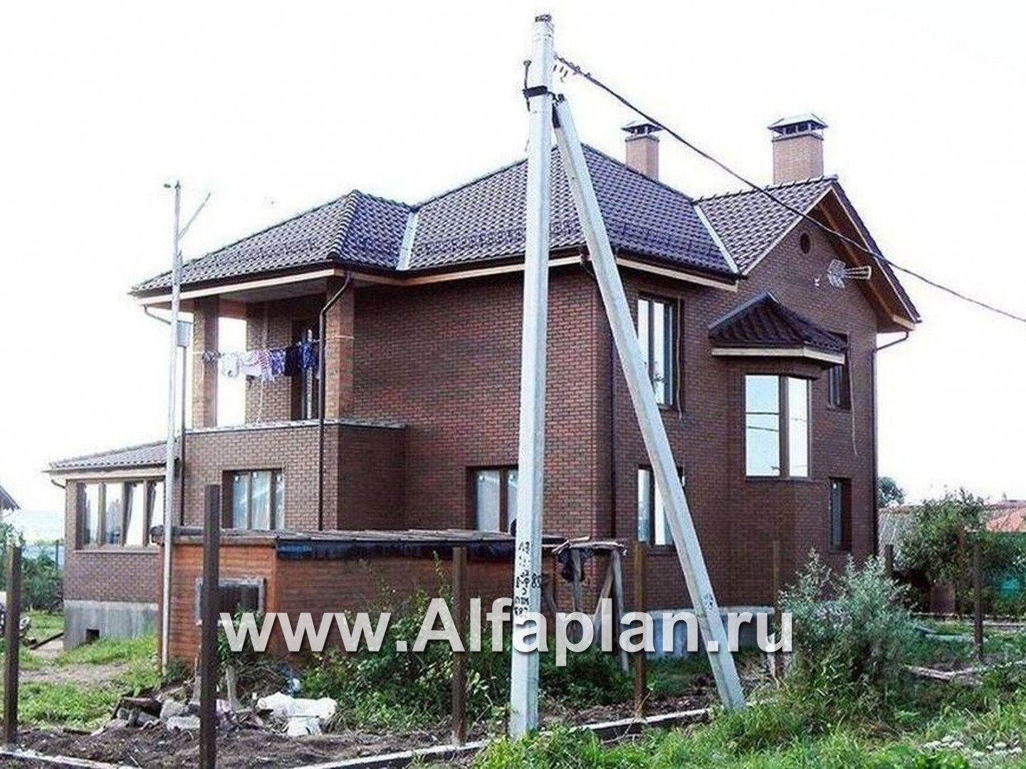 Проекты домов Альфаплан - «Лавиери Плюс»- проект дома с изящным крыльцом и эркером - дополнительное изображение №2
