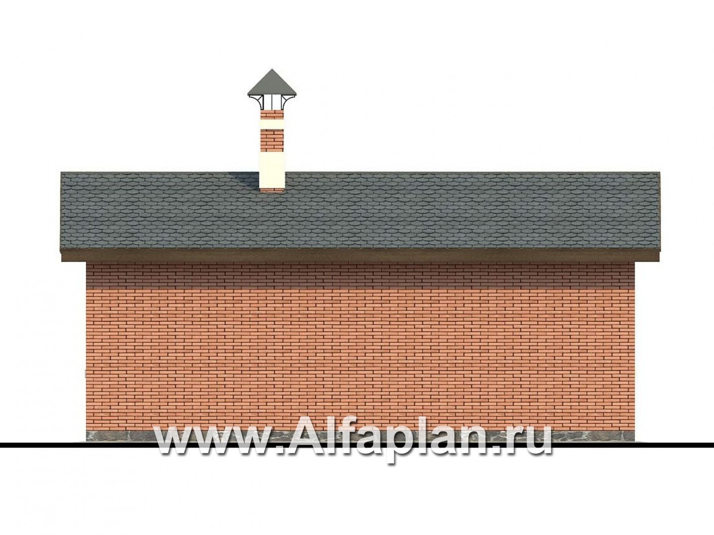 Проекты домов Альфаплан - Баня с уютной верандой - изображение фасада №4