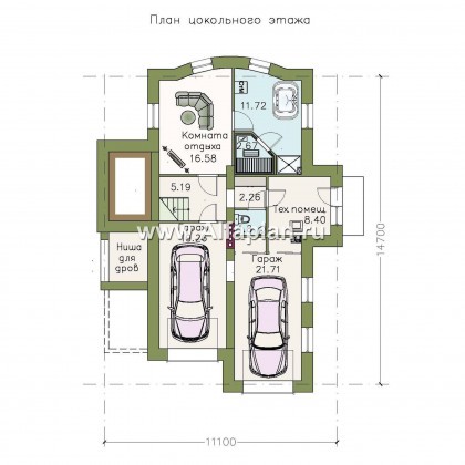 Проекты домов Альфаплан - «Светлая жизнь» - современный дом с большими окнами - превью плана проекта №1