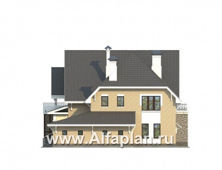 «Белый ветер» - проект двухэтажного дома с мансардой, с эркером, гараж на 2 авто, в стиле модерн - превью фасада дома