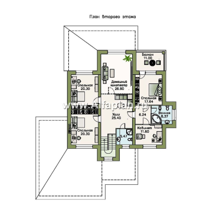 Проекты домов Альфаплан - «Демидов» - респектабельный особняк, в котором есть ВСЕ.... - превью плана проекта №2
