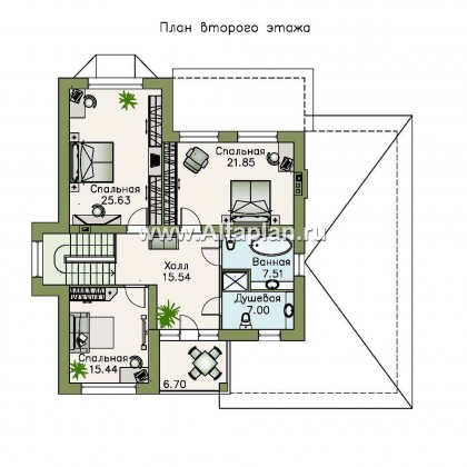 Проекты домов Альфаплан - «Репутация» - красивый дом с удобной планировкой - превью плана проекта №2