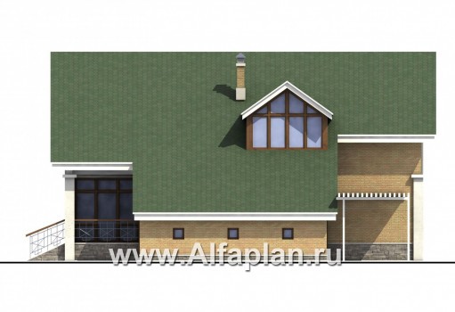 Проекты домов Альфаплан - «Мистер-Твистер» - дом с двумя жилыми комнатами на 1 эт - превью фасада №2