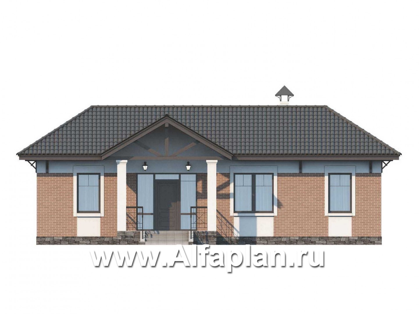 Проекты домов Альфаплан - Сауна  и гостевой дом - изображение фасада №1