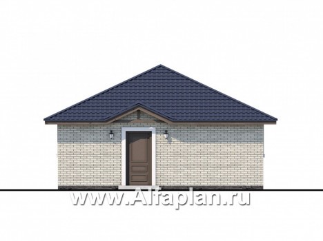 Проекты домов Альфаплан - Гараж с кладовой и мастерской - превью фасада №4
