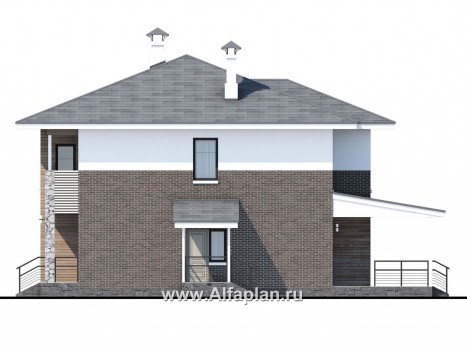 «Сектор счастья» - стильный проект двухэтажного дома, для большой семьи - превью фасада дома