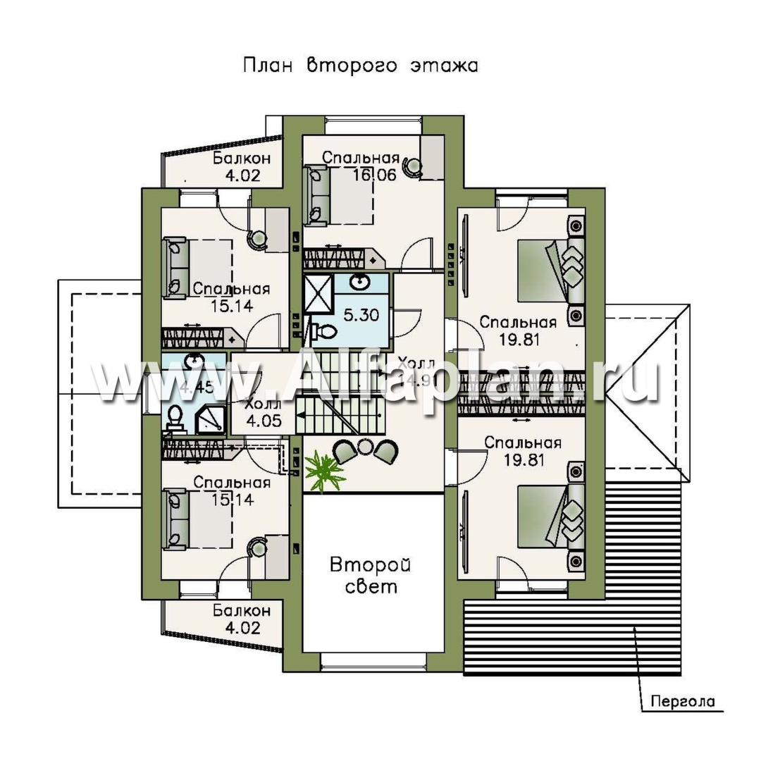 Проекты домов Альфаплан - «Три семерки» - трехэтажный загородный особняк - изображение плана проекта №4