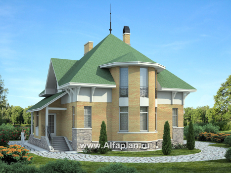 Проекты домов Альфаплан - «Петит Плюс» - коттедж с цокольным этажом - превью дополнительного изображения №1