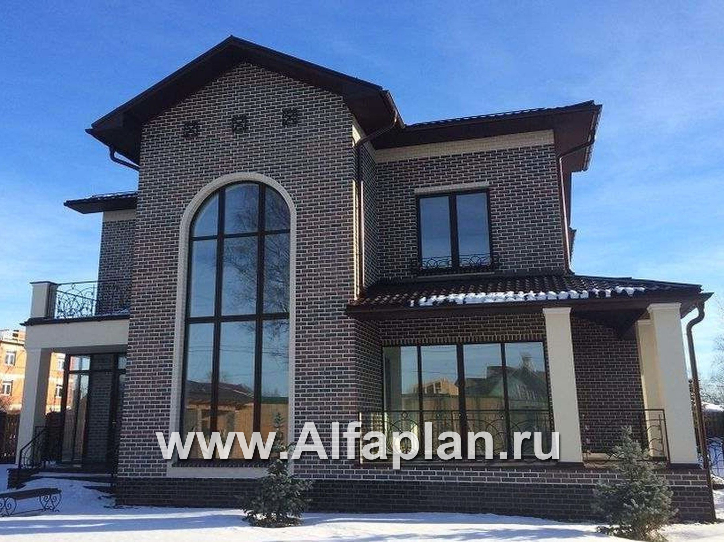 Проекты домов Альфаплан - «Голицын»- изящный коттедж с двусветной гостиной - дополнительное изображение №3
