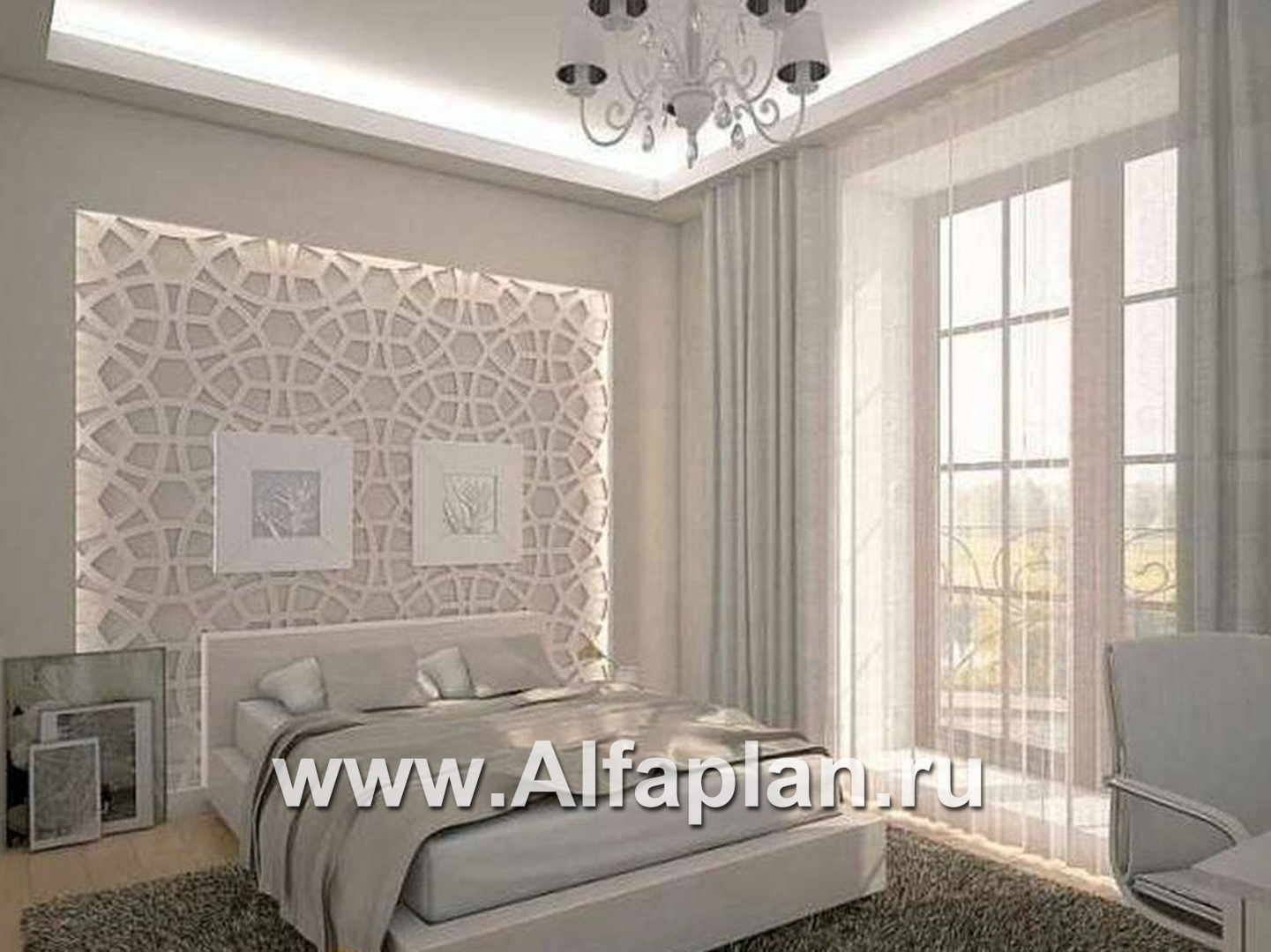 Проекты домов Альфаплан - «Ретростилиса Плюс» - удобный дом с цокольным этажом - дополнительное изображение №6