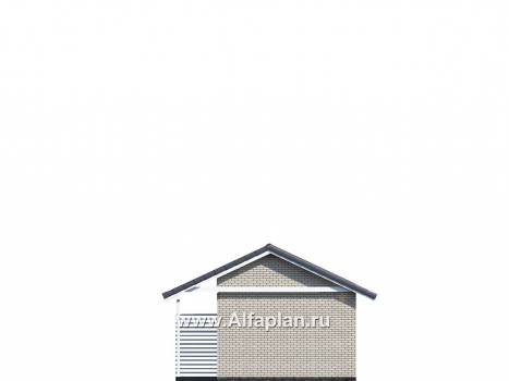 Проекты домов Альфаплан - Теплый гараж на 2 места или эллинг для катера - превью фасада №4