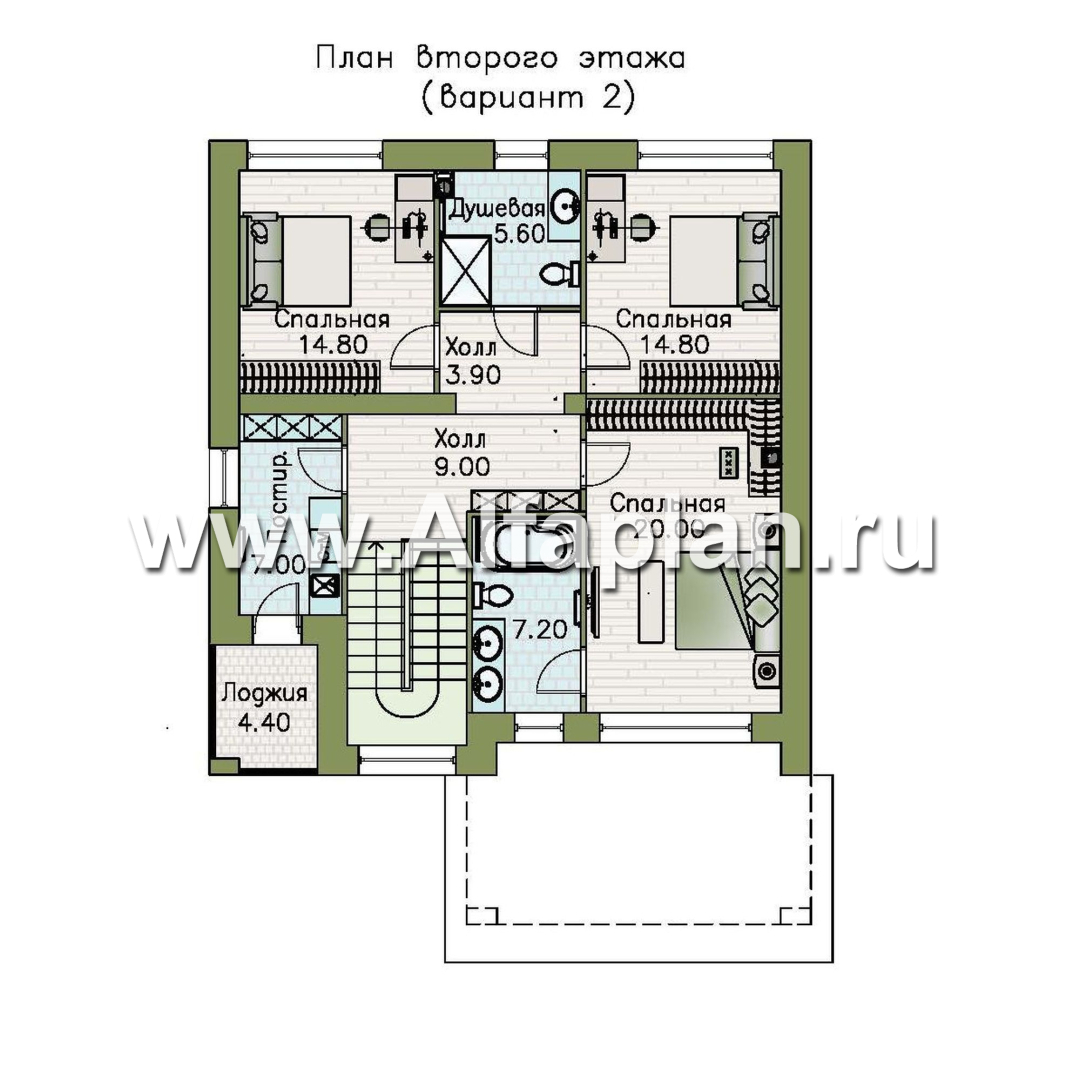 Проекты домов Альфаплан - «Эрго» - проект компактного дома 10х10м с удобной планировкой - план проекта №3