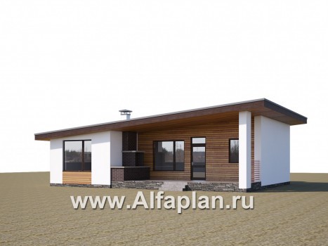 Проекты домов Альфаплан - «Вита» - загородный каркасный дом с террасой - превью дополнительного изображения №1