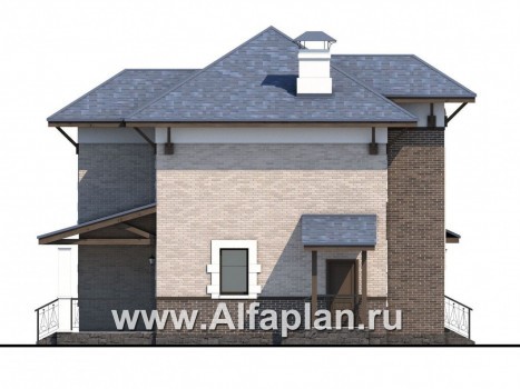 Проекты домов Альфаплан - «Виконт» - двухэтажный дом с отличной планировкой - превью фасада №3