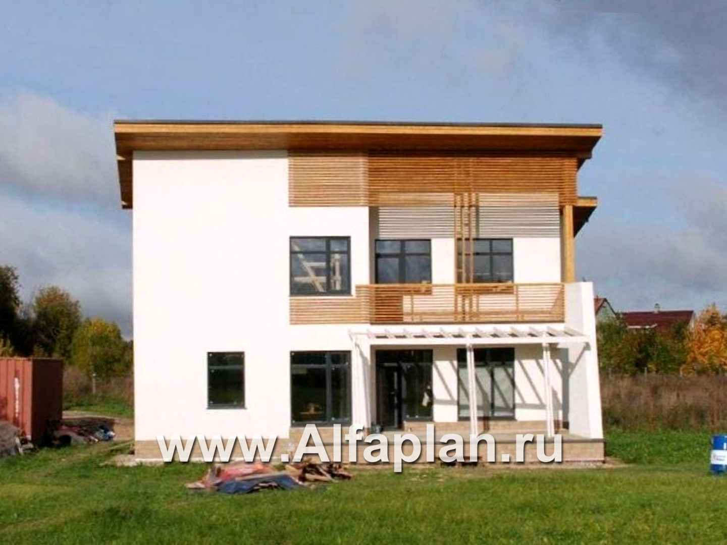 Проекты домов Альфаплан - Эффектный дом с односкатной кровлей - дополнительное изображение №3