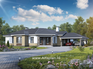 Проекты домов Альфаплан - «Модуль» — современный дом с диагональным планом - превью основного изображения