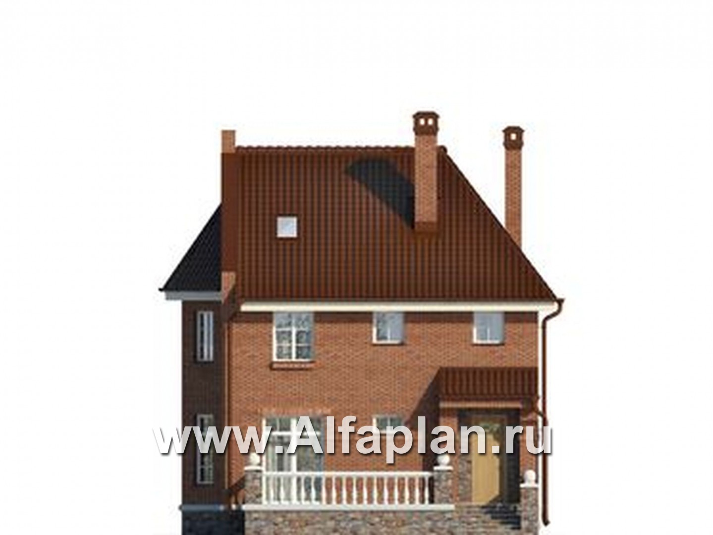 Проекты домов Альфаплан - Коттедж в английском стиле - изображение фасада №4