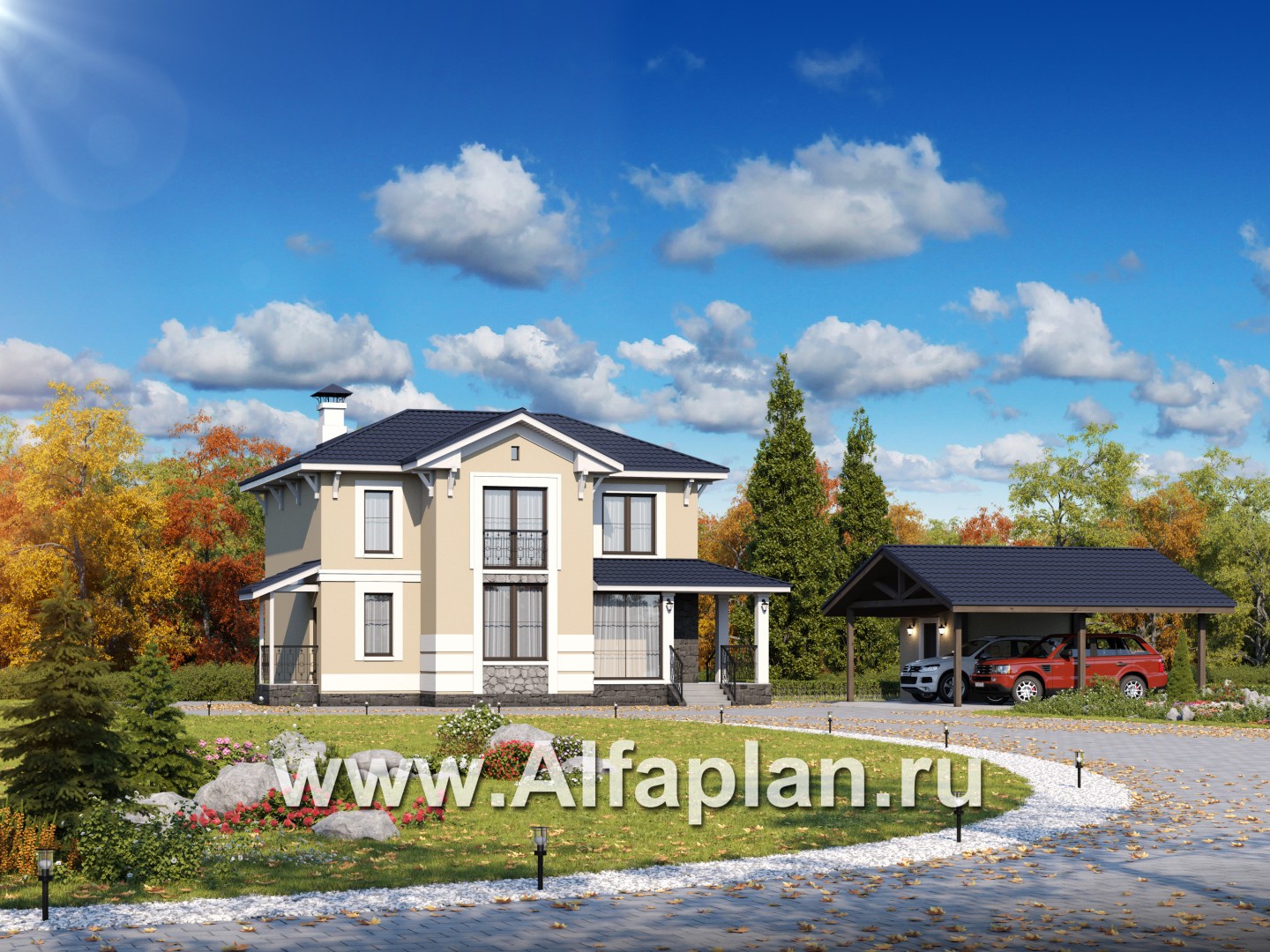 Проекты домов Альфаплан - «Невский стиль»_ДУО - основное изображение