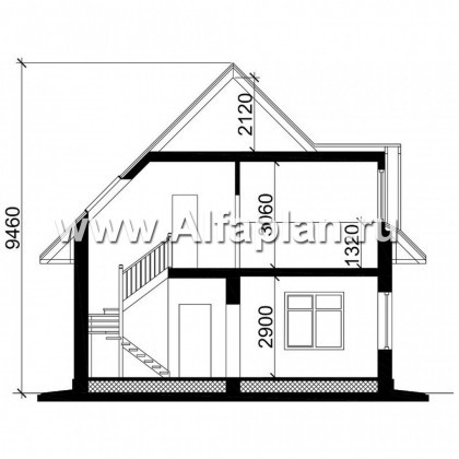 Проекты домов Альфаплан - Компактный и вместительный загородный дом - превью плана проекта №3