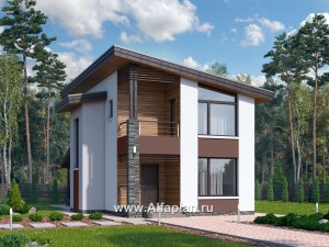 Превью проекта ««Арс» - дом с односкатной кровлей для узкого участка»