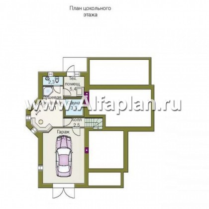 Проекты домов Альфаплан - «Серебряный век» - загородный дом с элементами арт-нуво - превью плана проекта №1