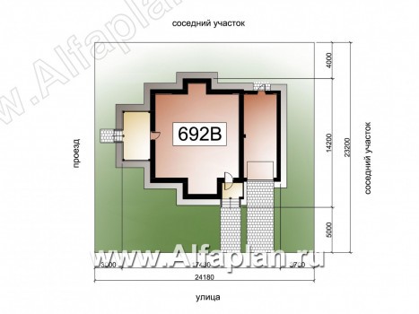 Проекты домов Альфаплан - «Печора» - стильный двухэтажный коттедж с гаражом - превью дополнительного изображения №1