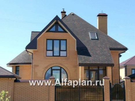Проекты домов Альфаплан - «Солярис» - загородный дом с двусветной гостиной - превью дополнительного изображения №1