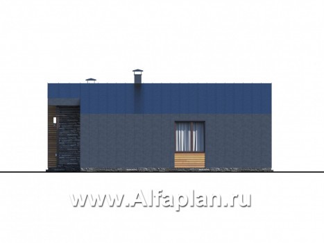 Проекты домов Альфаплан - «Альфа» - каркасный дом с сауной - превью фасада №2
