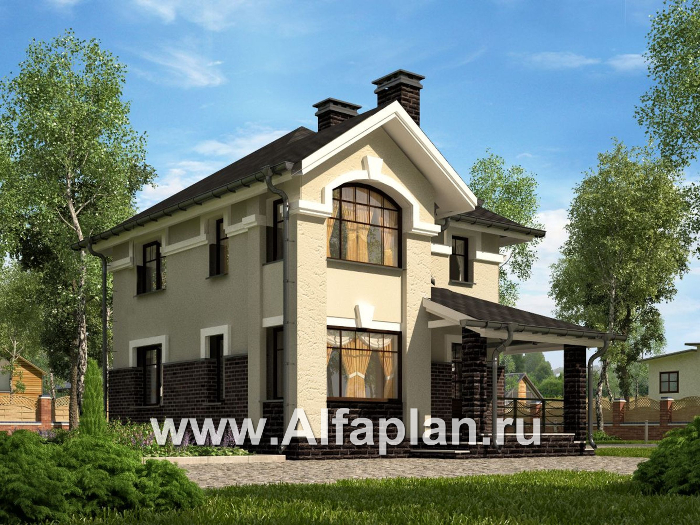 Проекты домов Альфаплан - Компактный дом для маленького участка - основное изображение