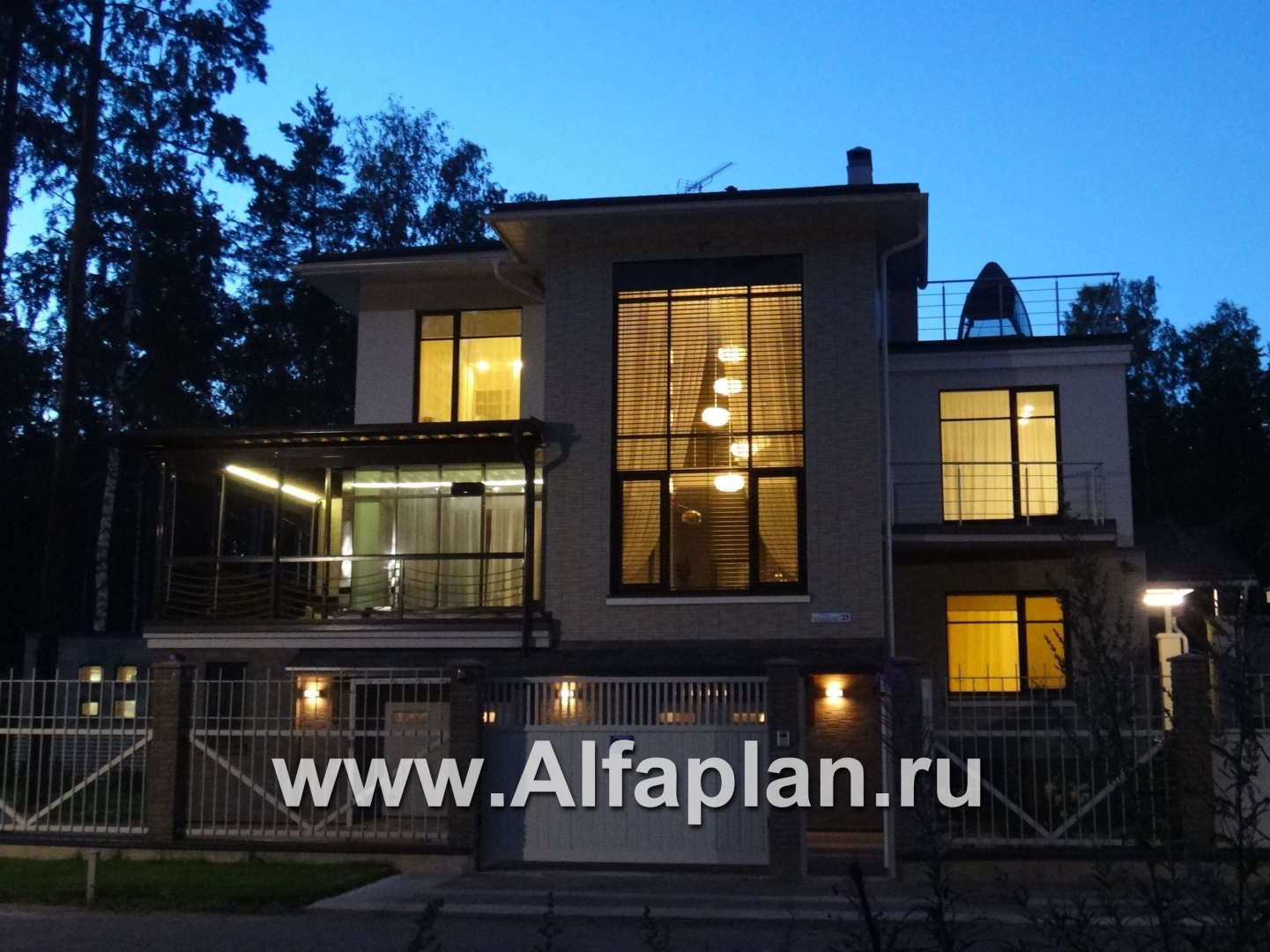Проекты домов Альфаплан - «Три семерки» - трехэтажный загородный особняк - дополнительное изображение №2