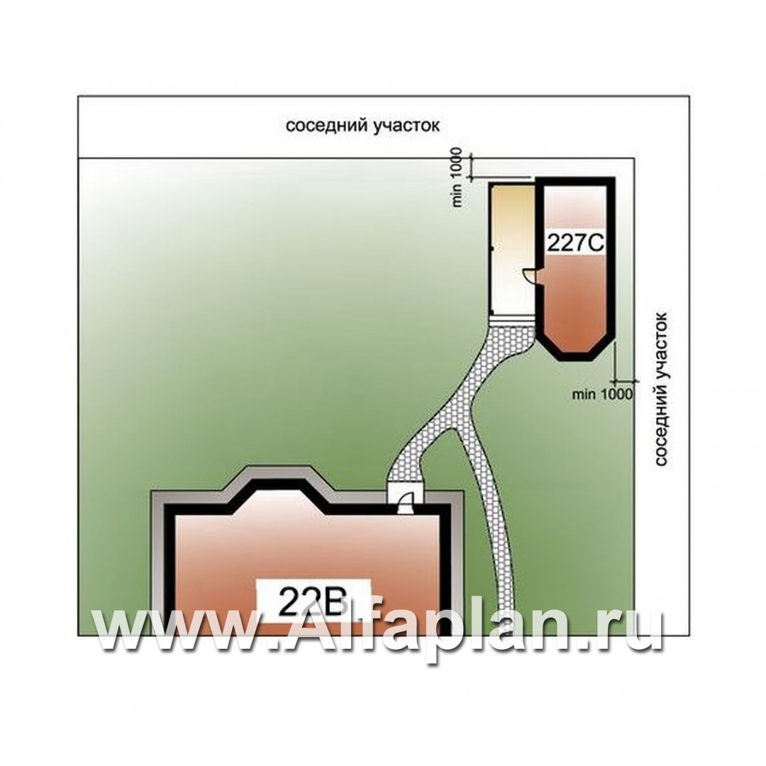 Проекты домов Альфаплан - «Регенсбург»_ДУО - дополнительное изображение №2