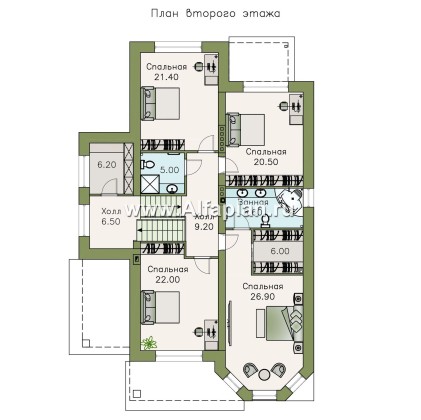 Проекты домов Альфаплан - Эксклюзивный трехэтажный классический особняк - превью плана проекта №3