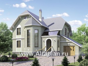 Проекты домов Альфаплан - «Эстрелл» - загородный дом с просторной гостиной - превью основного изображения