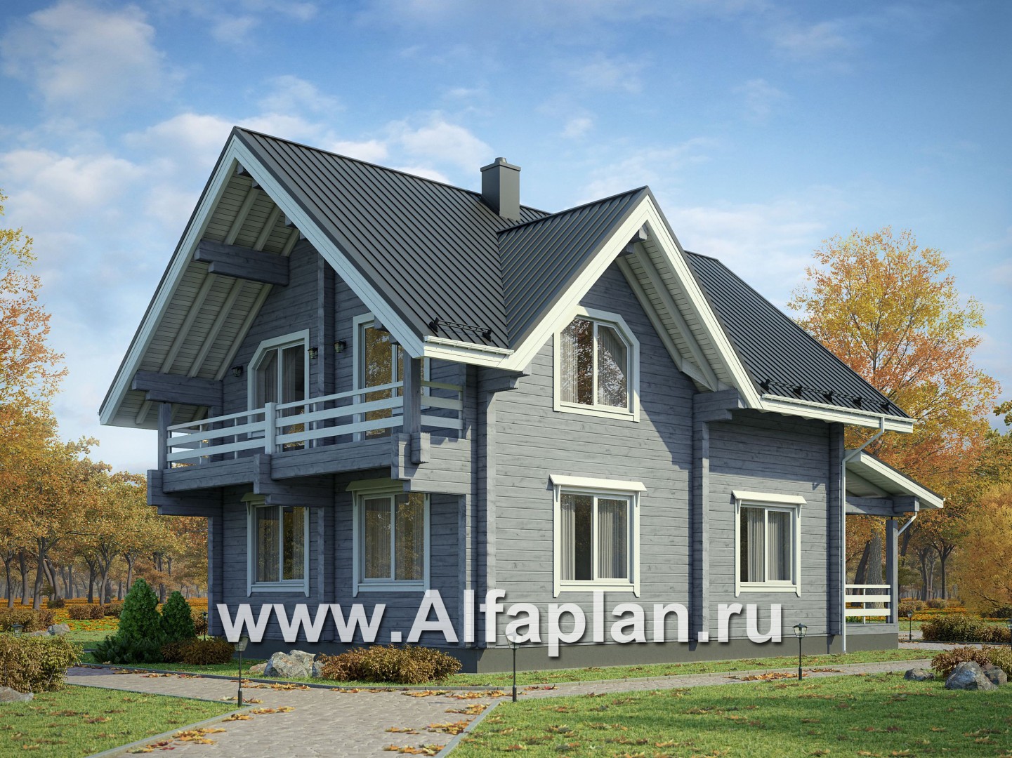Проекты домов Альфаплан - Небольшой удобный загородный дом - дополнительное изображение №1