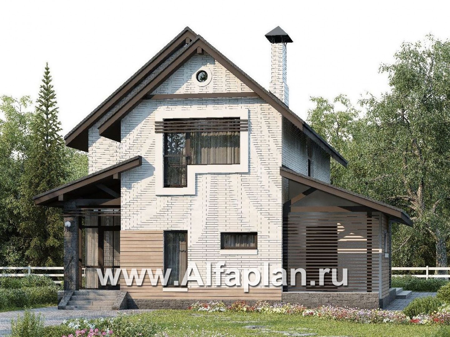 Проекты домов Альфаплан - «Эль-Ниньо» - современный дом с террасами - дополнительное изображение №1