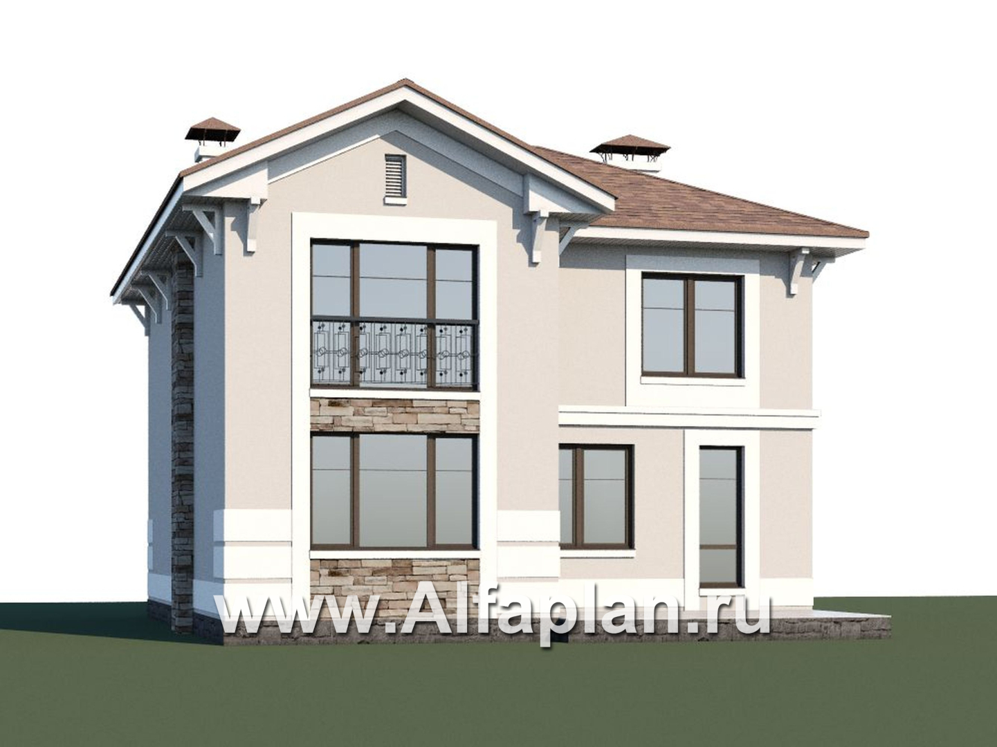 Проекты домов Альфаплан - «Княжна Мери» - удобный дом с вариантами планировки - дополнительное изображение №1
