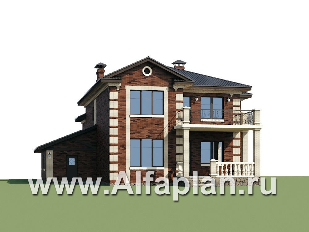 Проекты домов Альфаплан - «Эсперанса» - загородный особняк с террасой и гаражом - дополнительное изображение №1