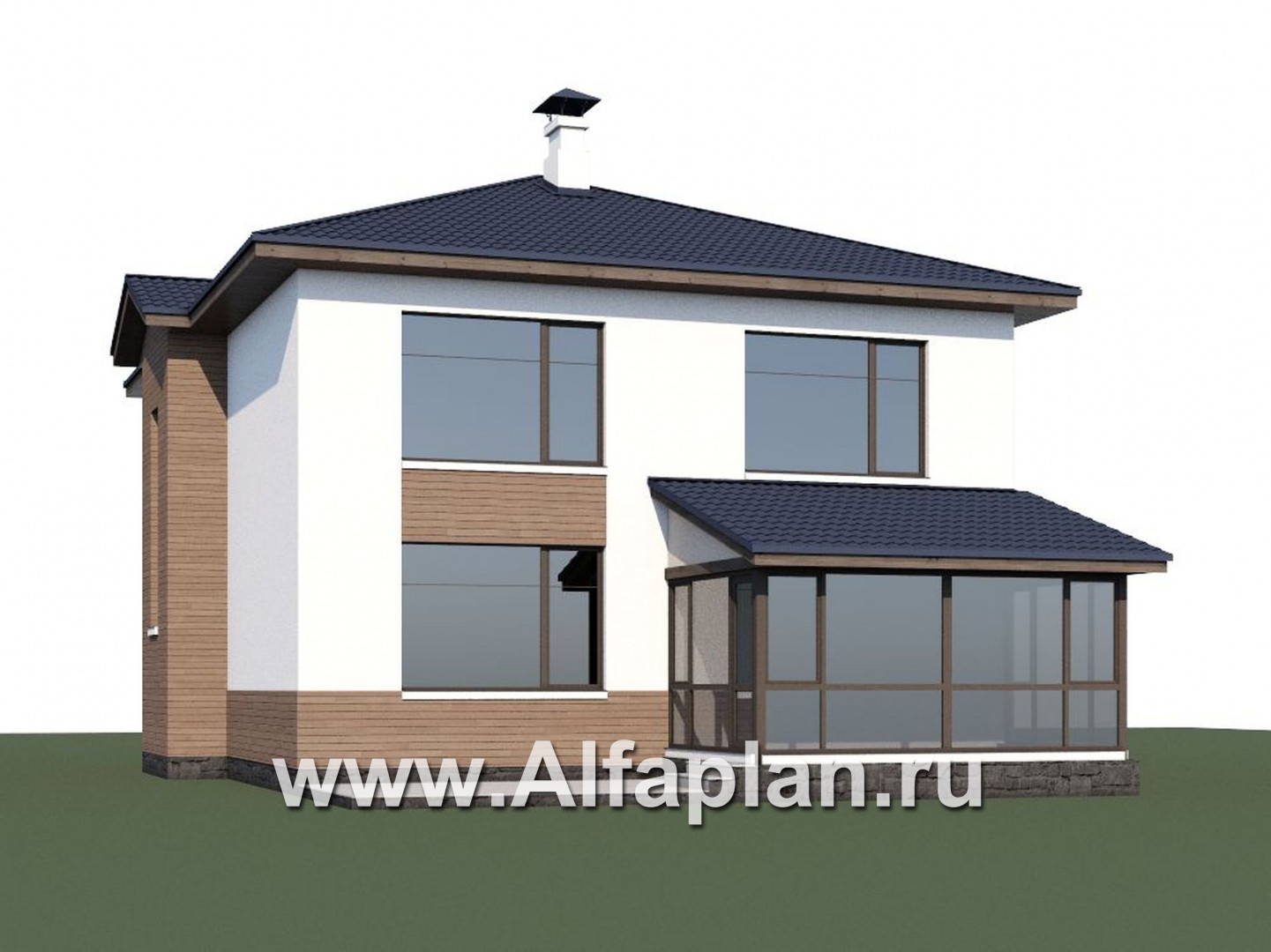 Проекты домов Альфаплан - «Выбор» - экономичный и комфортный современный дом - дополнительное изображение №1