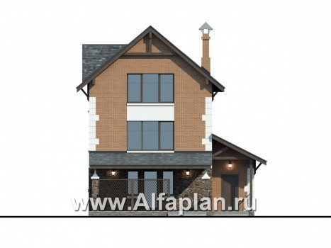 Проекты домов Альфаплан - Компактный и вместительный загородный дом - превью фасада №4