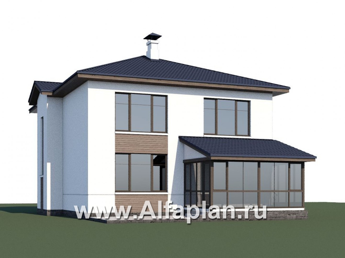 Проекты домов Альфаплан - «Выбор» - компактный дом с комфортной планировкой - дополнительное изображение №1