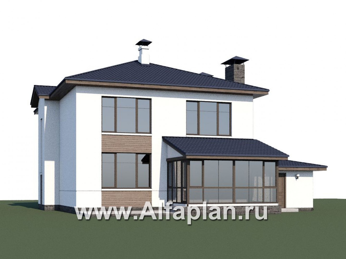 Проекты домов Альфаплан - «Выбор» - проект современного загородного дома с гаражом - дополнительное изображение №1