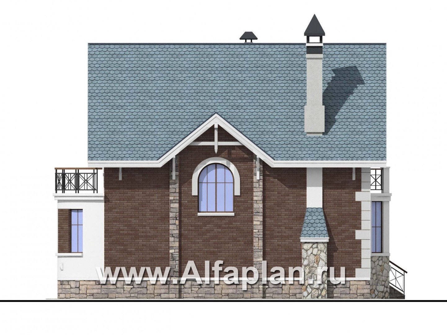 Проекты домов Альфаплан - «Стелла»- компактный дом для маленького участка - изображение фасада №3