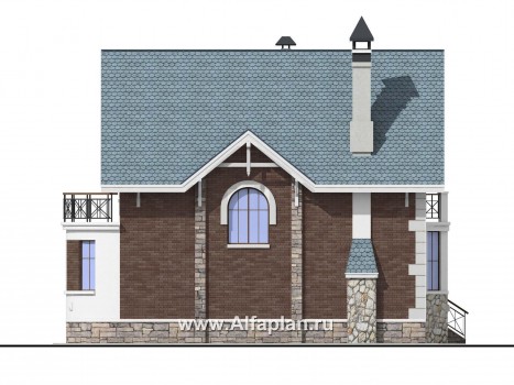 Проекты домов Альфаплан - «Стелла»- компактный дом для маленького участка - превью фасада №3