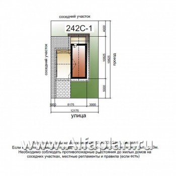 Проекты домов Альфаплан - Блок SPA с навесом для машины для небольшой усадьбы - превью дополнительного изображения №1
