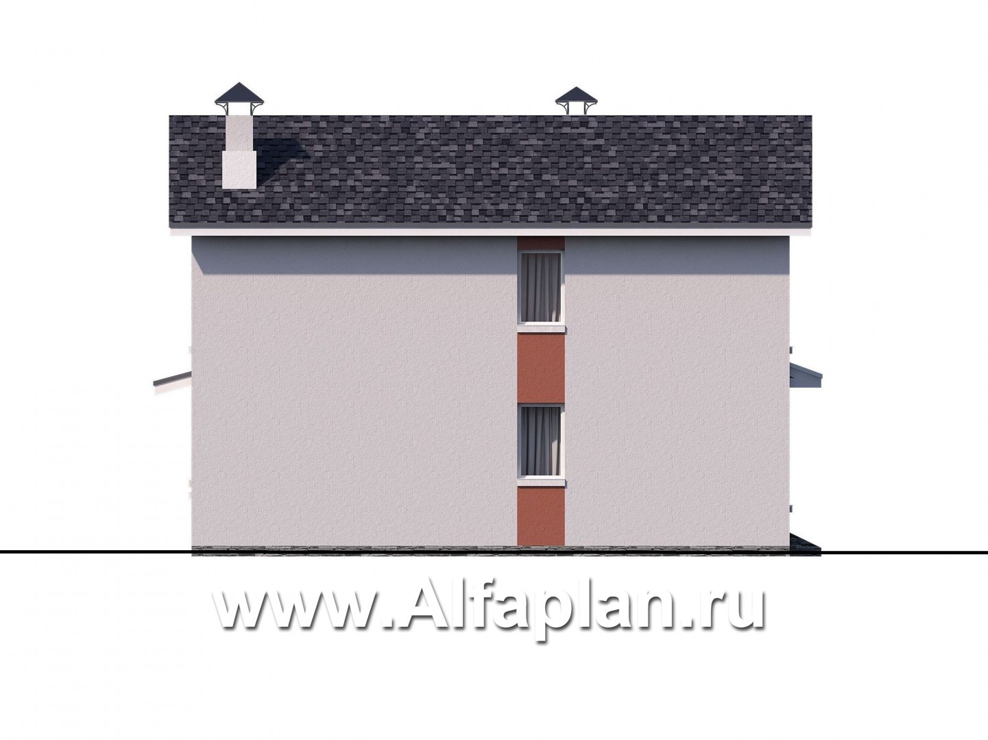 Проекты домов Альфаплан - Проект стильного компактного дома - изображение фасада №4